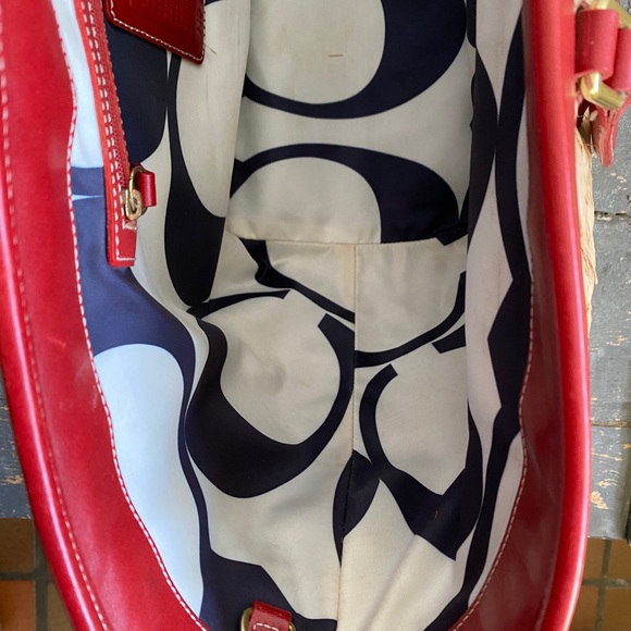 Coach Legacy straw bag large “Lily” - Picture 5 of 7